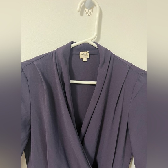 Aritzia Wilfred Plum Wine Franca Wrap Dress Purple - Picture 10 of 10